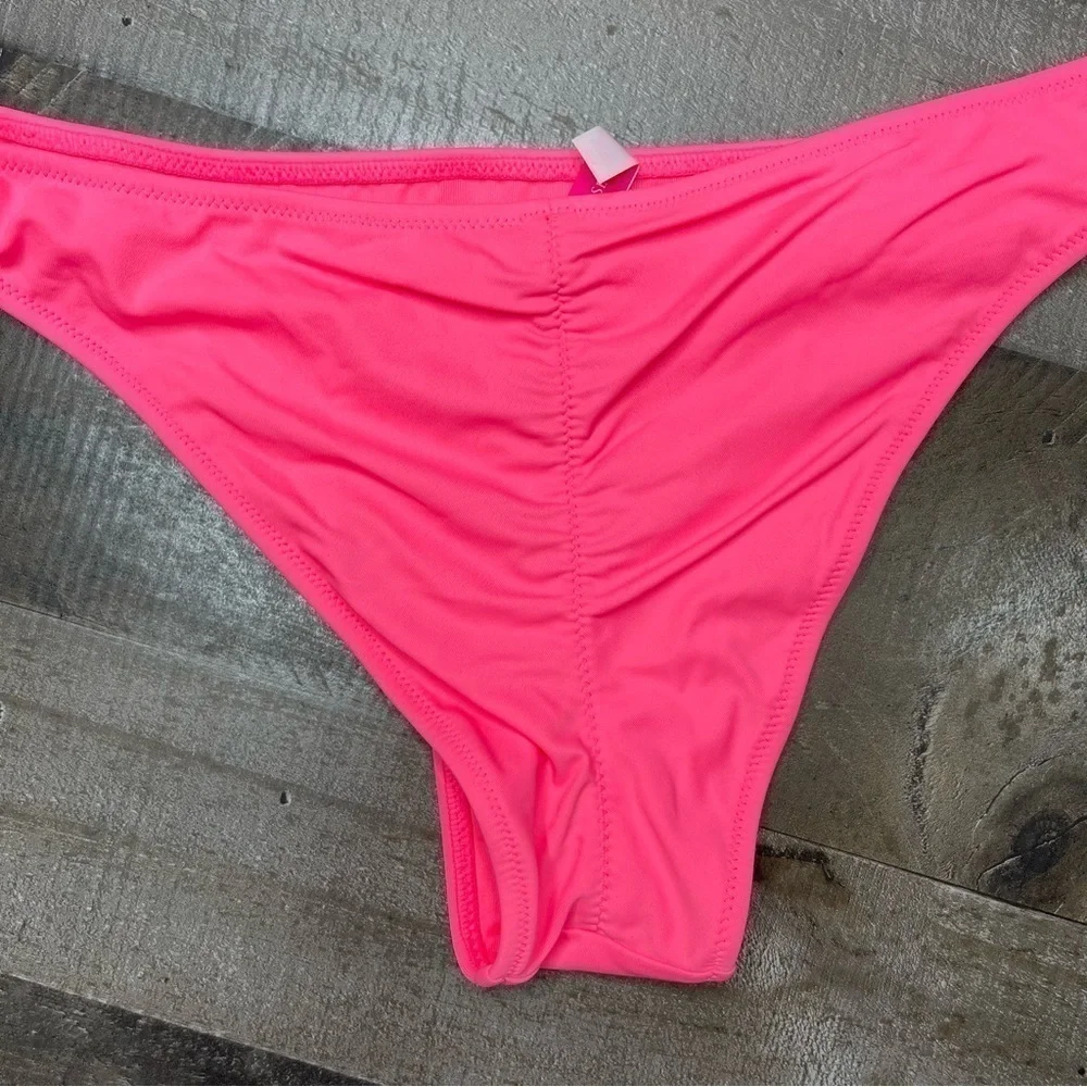 Victoria’s Secret Bright Pink Cheeky Bikini Bottom size Large